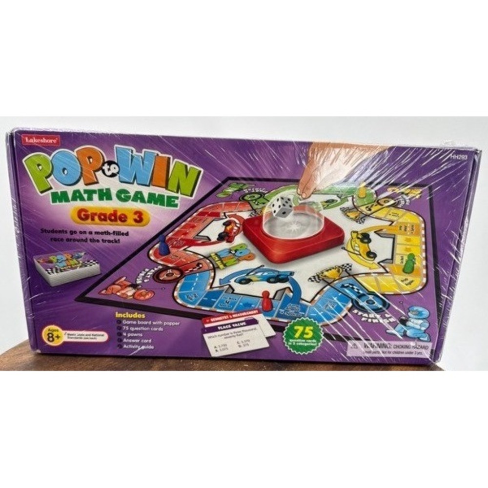 Lakeshore NEW Pop to Win Math Game Grade 3 Educational Board Kids STEM School